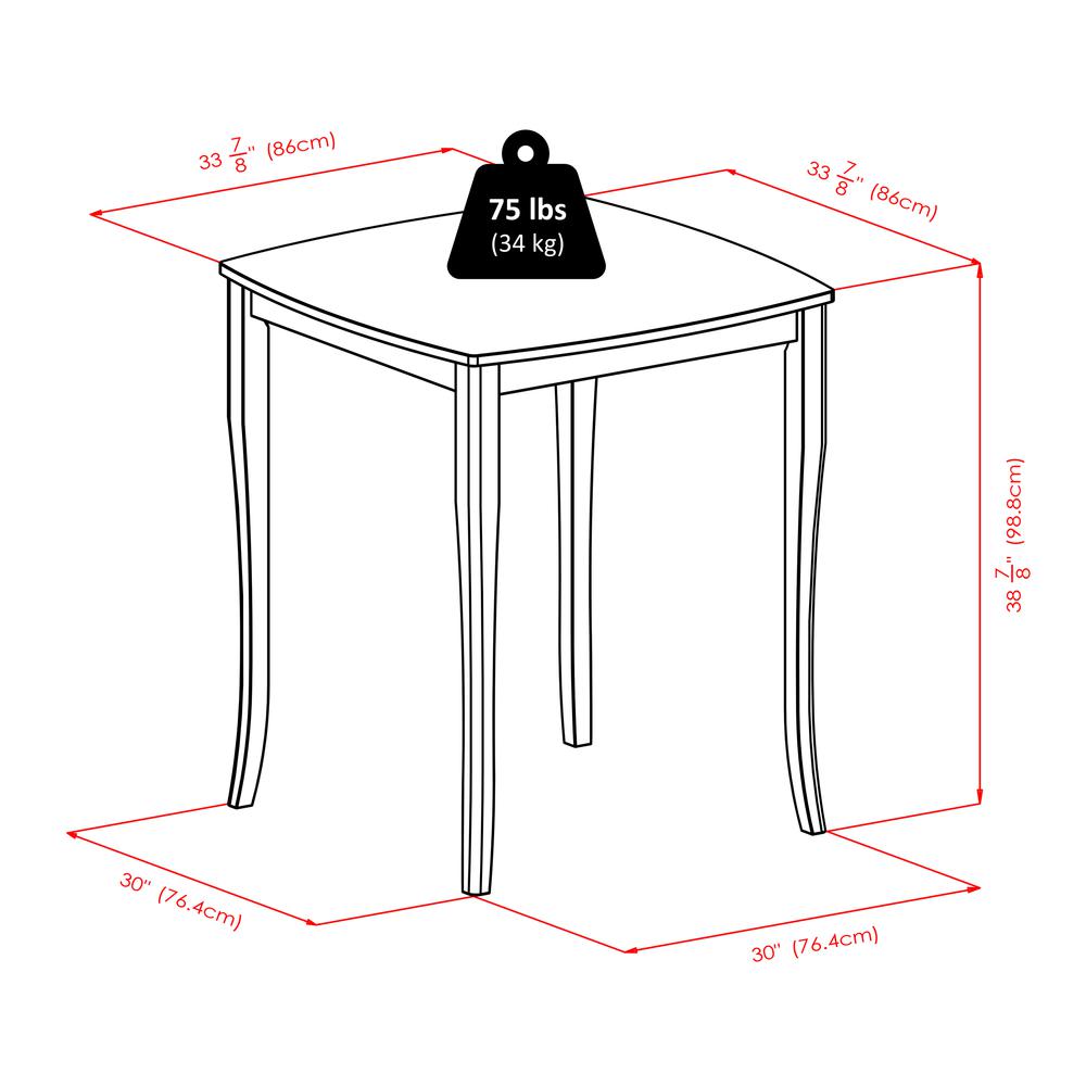 Inglewood 3-Pc High Table with 2 Bar V-Back Stools. Picture 3