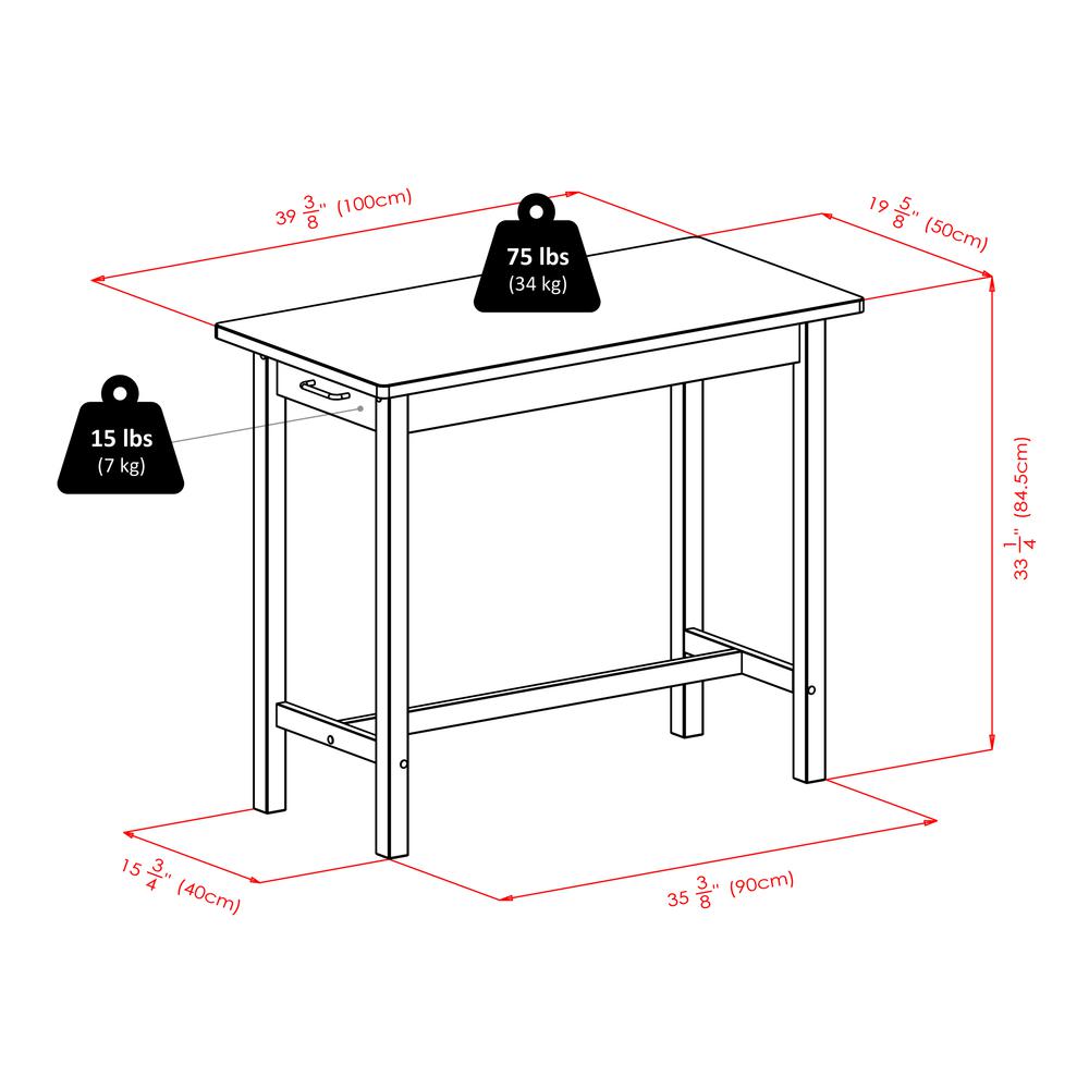 Sally 3-Pc Breakfast Table Set with 2 Square Leg Stools. Picture 2