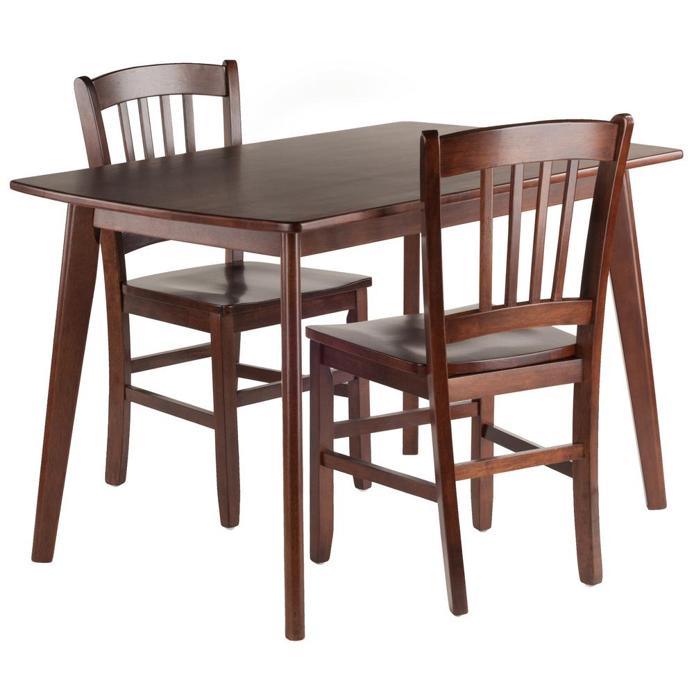 Shaye 3-PC Set Dining Table w/ Slat Back Chairs. Picture 1