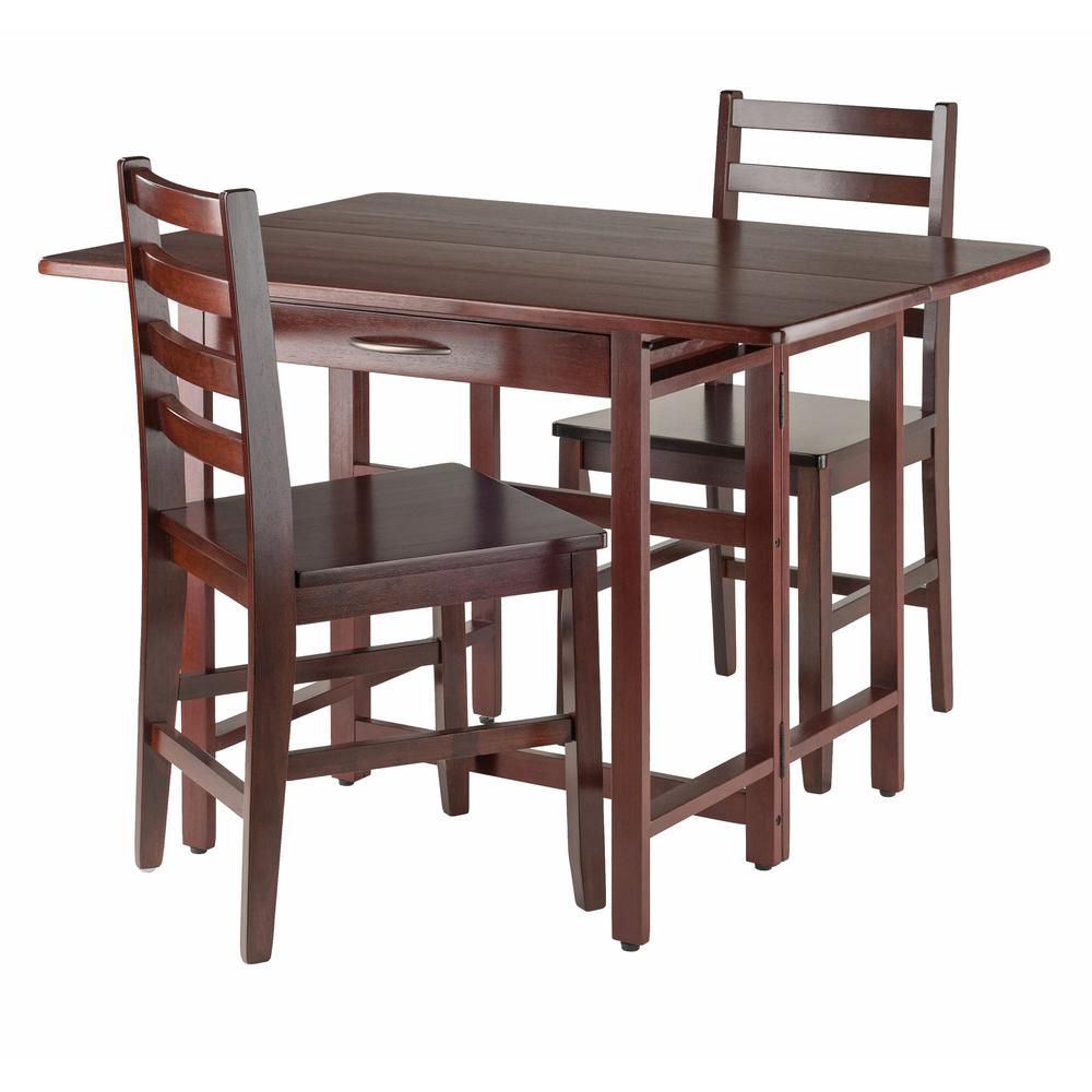 Taylor 3-Pc Set Drop Leaf Table w/ Ladder Back Chair. Picture 1