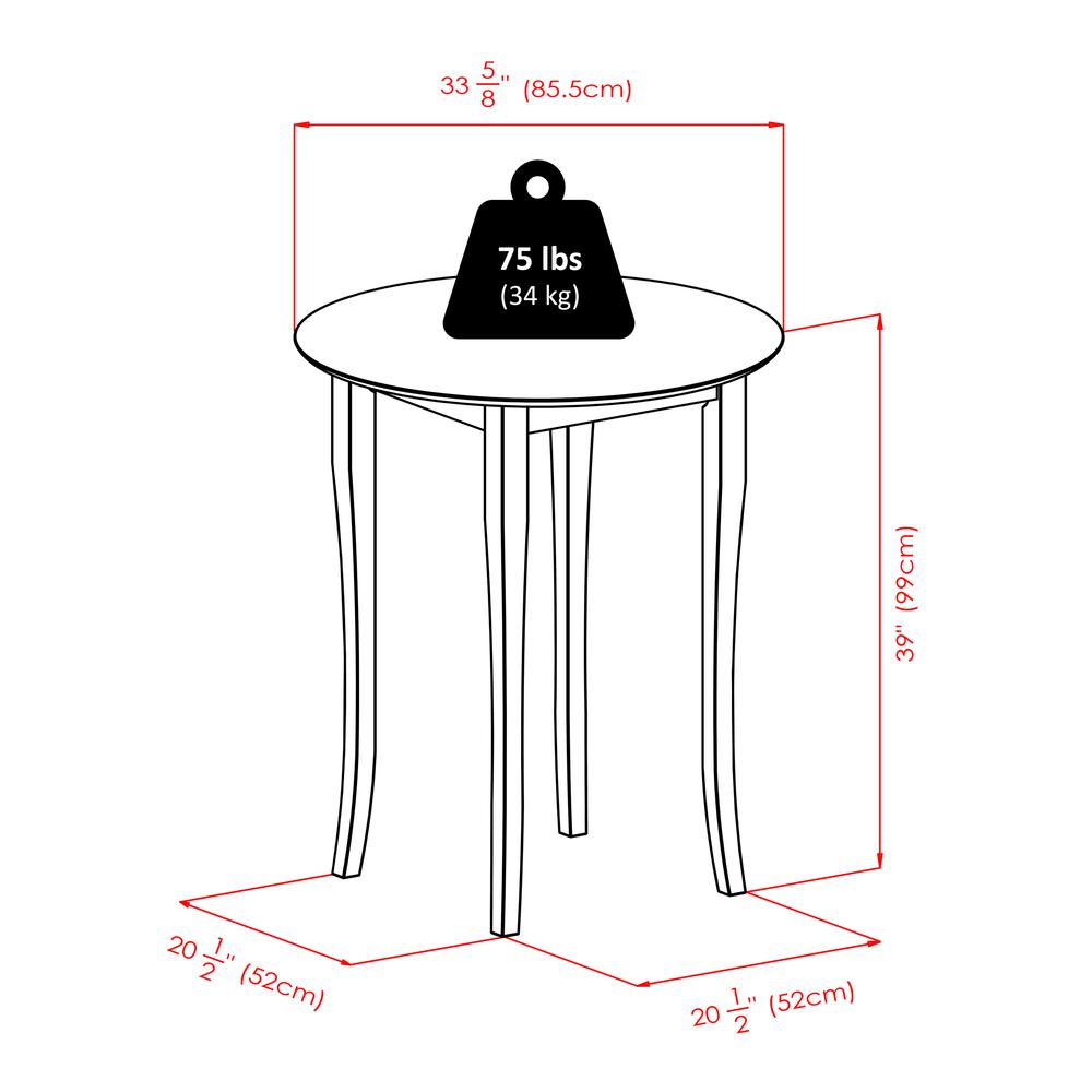 Fiona 3-Pc High Round Table with 2 Bar V-Back Stool. Picture 3