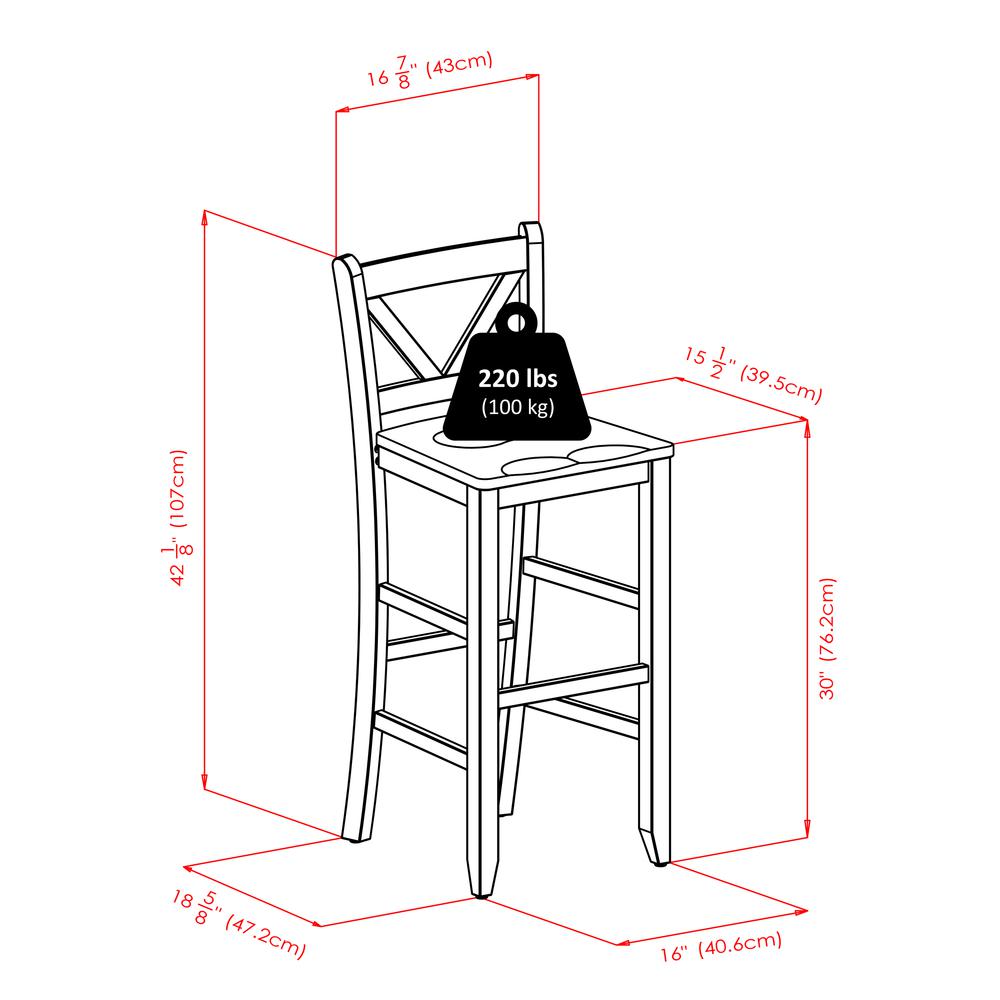 Fiona 3-Pc High Round Table with 2 Bar V-Back Stool. Picture 4
