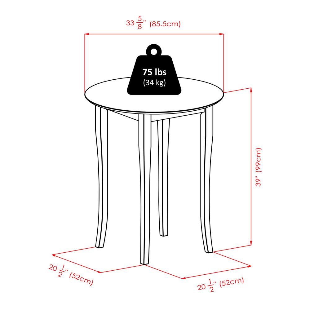 Fiona 3-Pc High Round Table with Ladder Back Stool. Picture 2