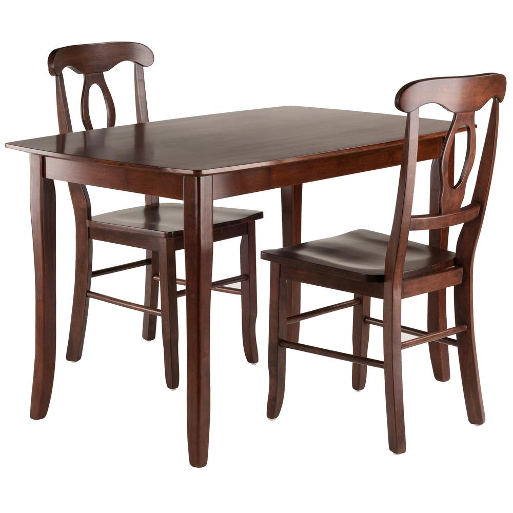 Inglewood 3-PC Set Dining Table w/ 2 Key Hole Back Chairs. Picture 1