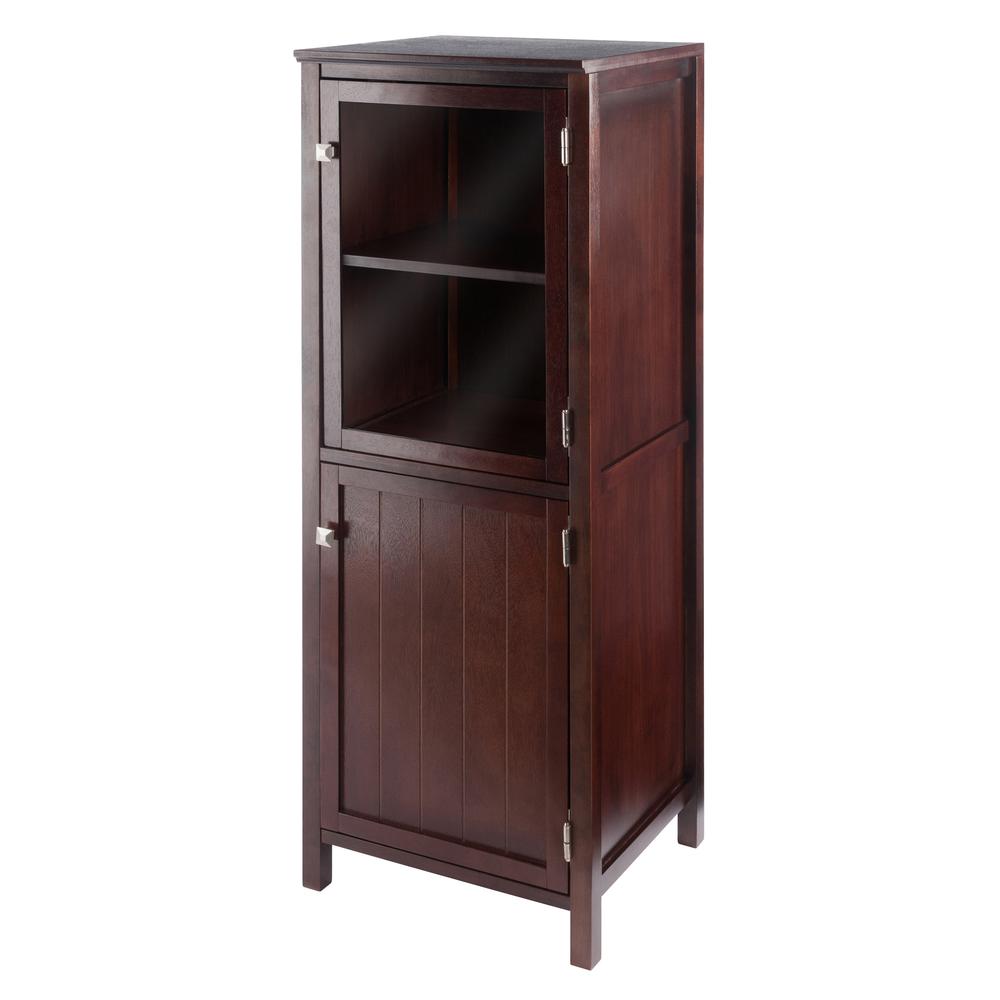 Brooke Cupboard Walnut Finish. Picture 1