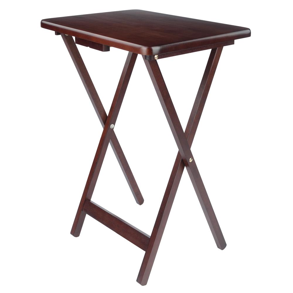 Alex Set of 4 Single Snack Tables Walnut. Picture 6