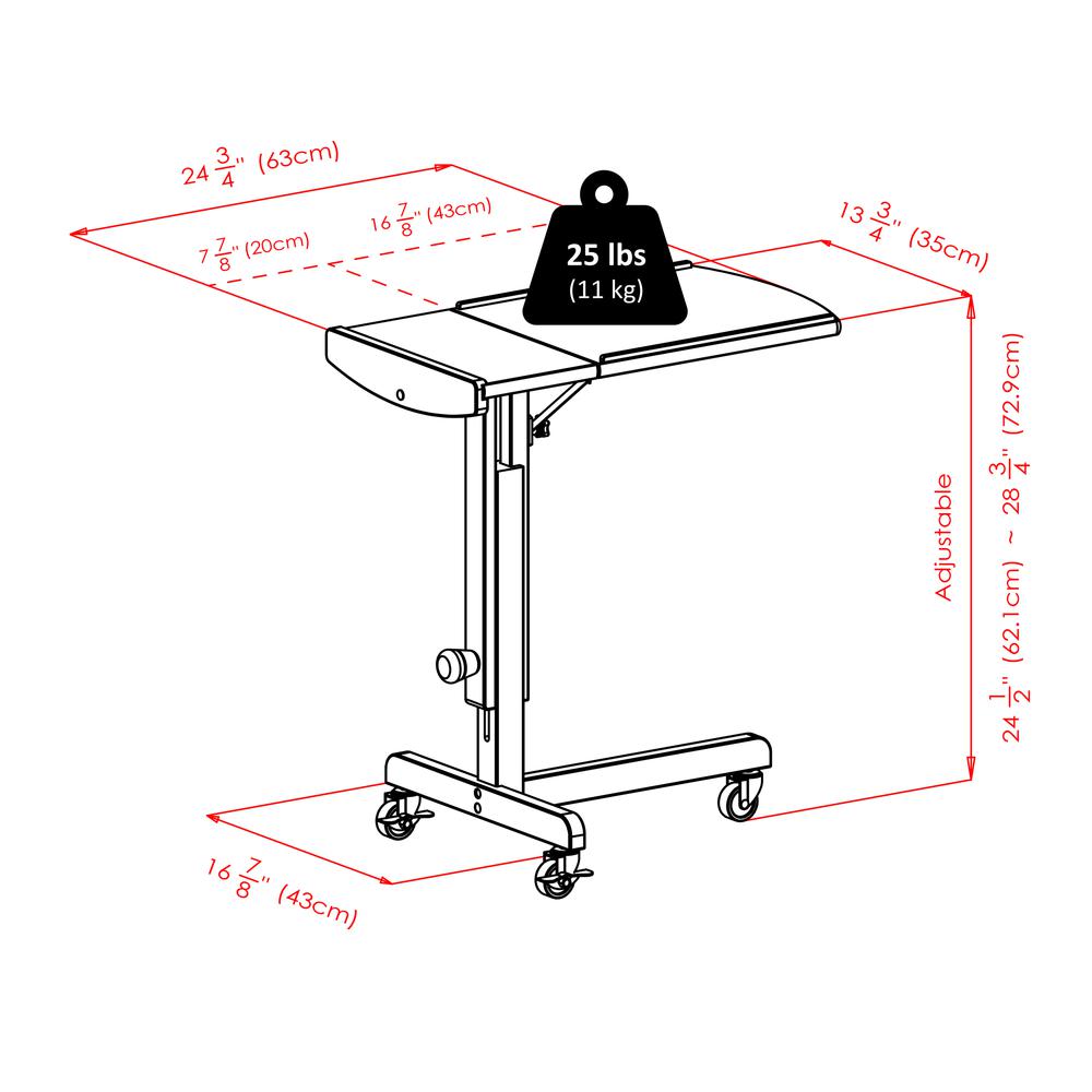 Olson Adjustable Laptop Cart. Picture 5