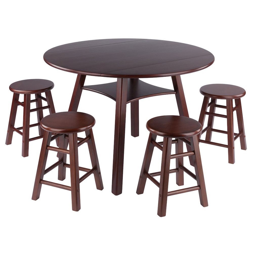 Element 2-Pc Dining Stool Set, Walnut. Picture 16