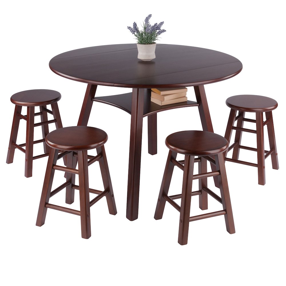 Element 2-Pc Dining Stool Set, Walnut. Picture 19