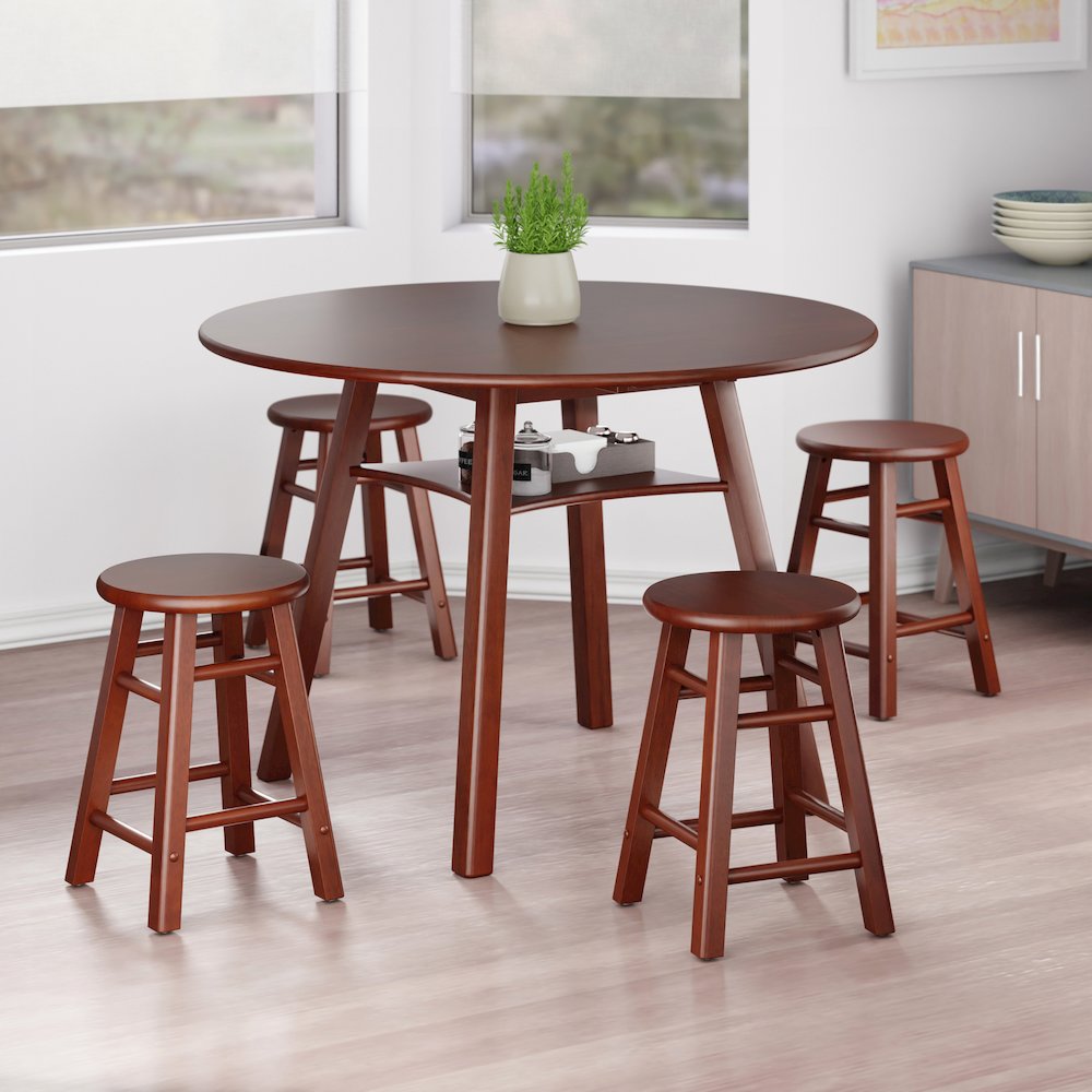 Element 2-Pc Dining Stool Set, Walnut. Picture 20