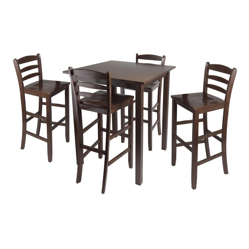Parkland 5pc High Table with 29" Ladder Back Stools. Picture 1