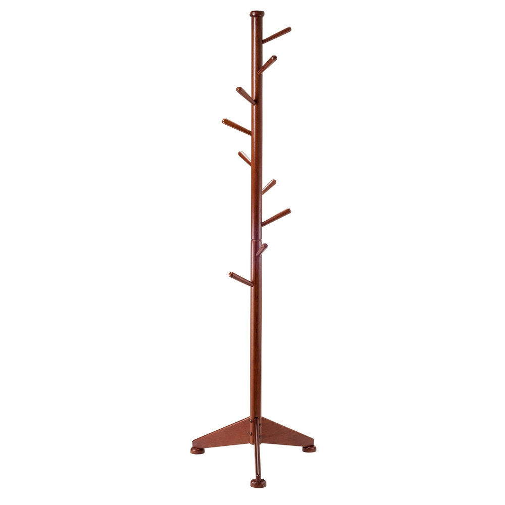 Lily Coat Tree 9 Pegs Walnut. Picture 1