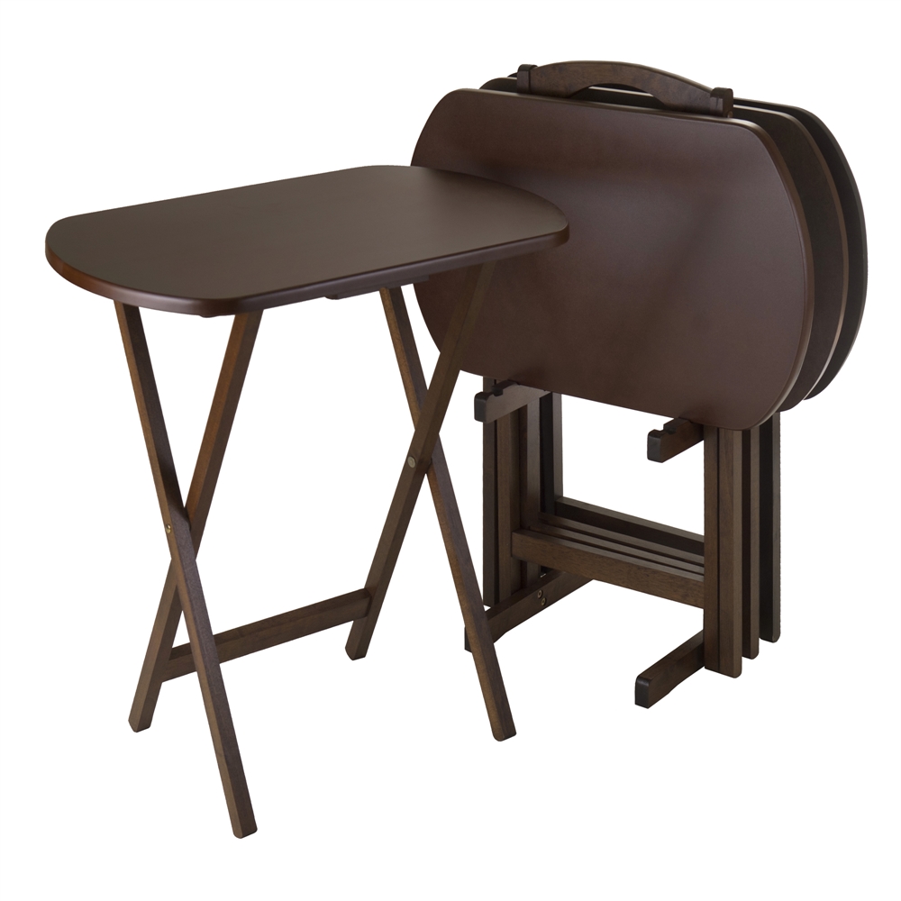 Corbett 5-Pc Oversize Oblong Snack Table Set. Picture 1