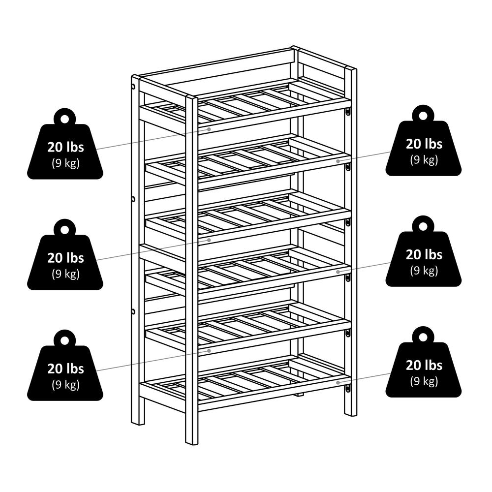 Silvi Wine Rack, 30-Bottle, - 6-Tier. Picture 9