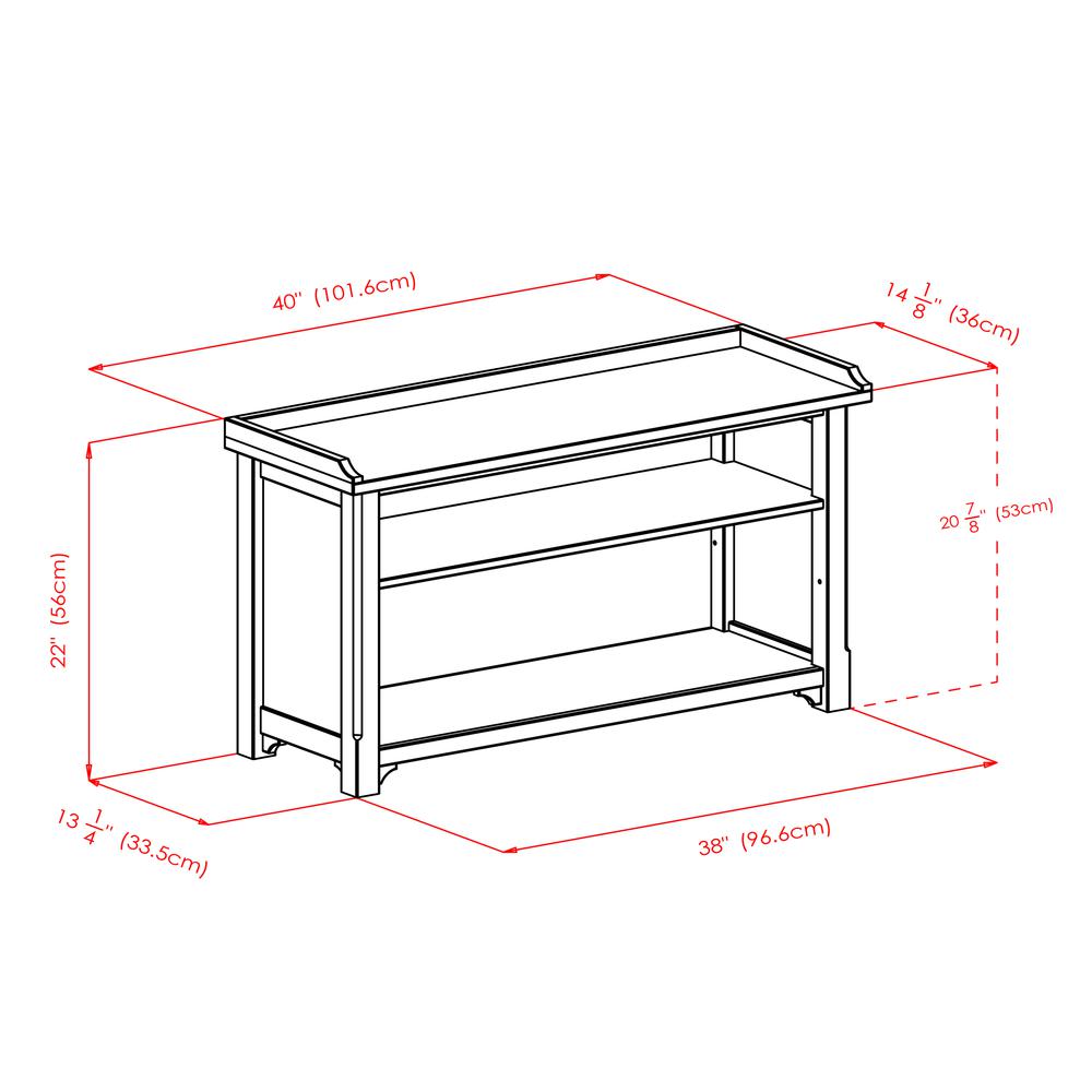 Milan Bench with Storage shelf. Picture 13