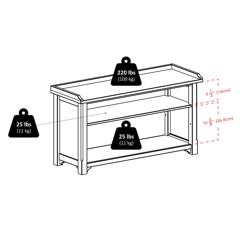 Milan Bench with Storage shelf. Picture 14