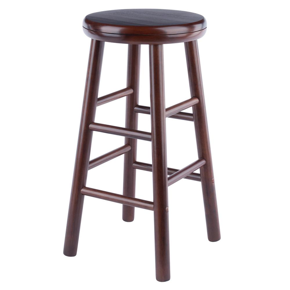 Shelby 2-Pc Swivel Seat Counter Stool Set, Walnut. Picture 1
