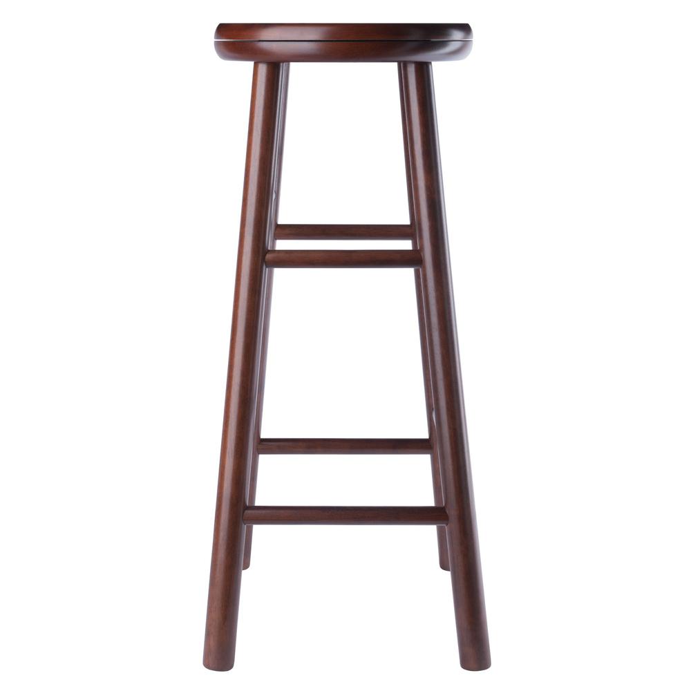 Shelby 2-Pc Swivel Seat Bar Stool Set, Walnut. Picture 3