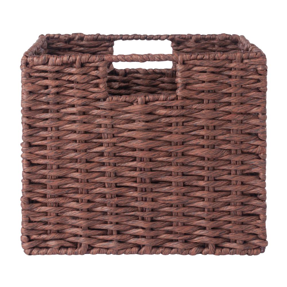 Tessa 3-Pc Woven Rope Basket Set, Foldable, Walnut. Picture 6