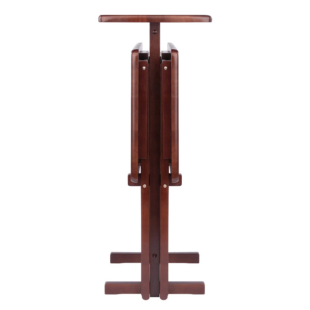 Riley 3-Pc Set Snack Table, Walnut Finish. Picture 2