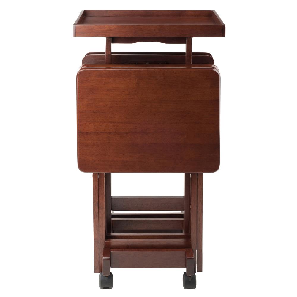 6-PC Snack Table Set Walnut. Picture 10