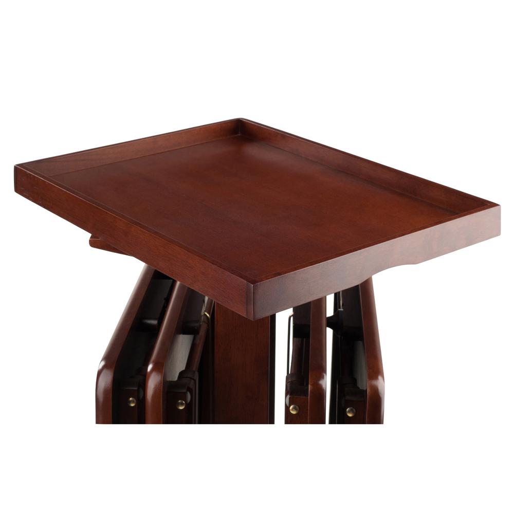 6-PC Snack Table Set Walnut. Picture 8