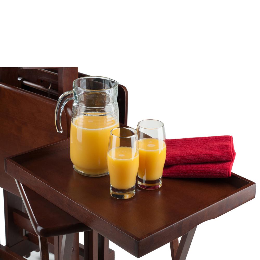 6-PC Snack Table Set Walnut. Picture 7