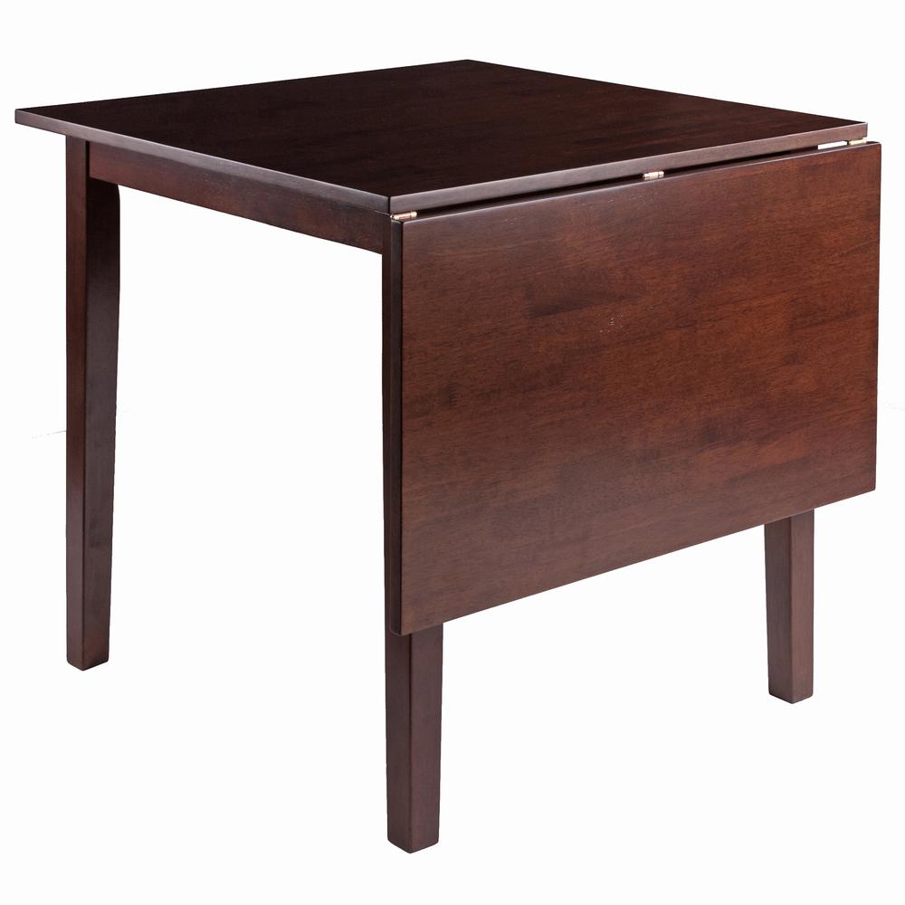 Perrone Drop Leaf Dining Table Walnut Finish. Picture 2