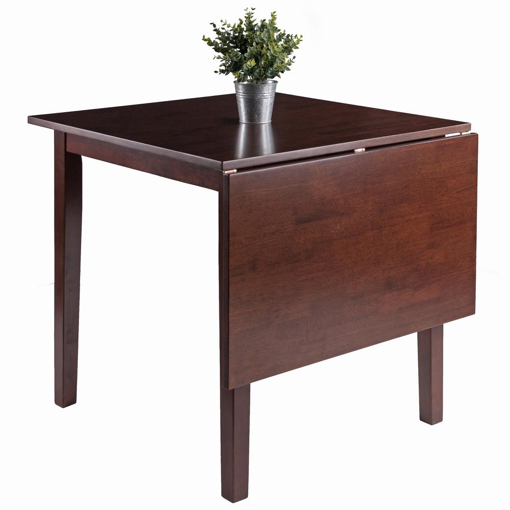 Perrone Drop Leaf Dining Table Walnut Finish. Picture 7