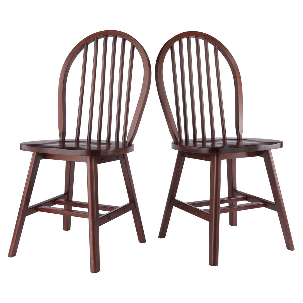 Windsor 2-Pc Chair Set, Walnut. Picture 1