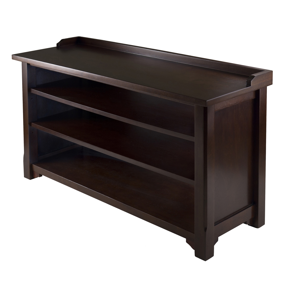 Dayton Storage Hall Bench with shelves. Picture 1