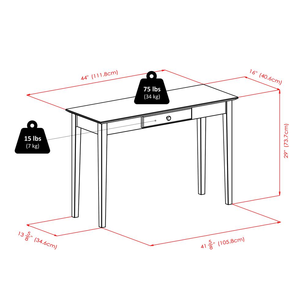 Rochester Console Table with one Drawer, Shaker. Picture 5