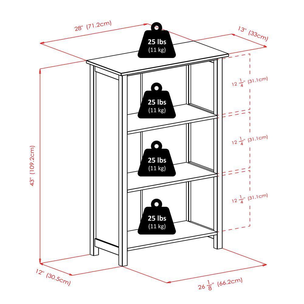 Verona 3- Section M Storage Shelf with 6 Foldable Beige Color Fabric Baskets. Picture 2