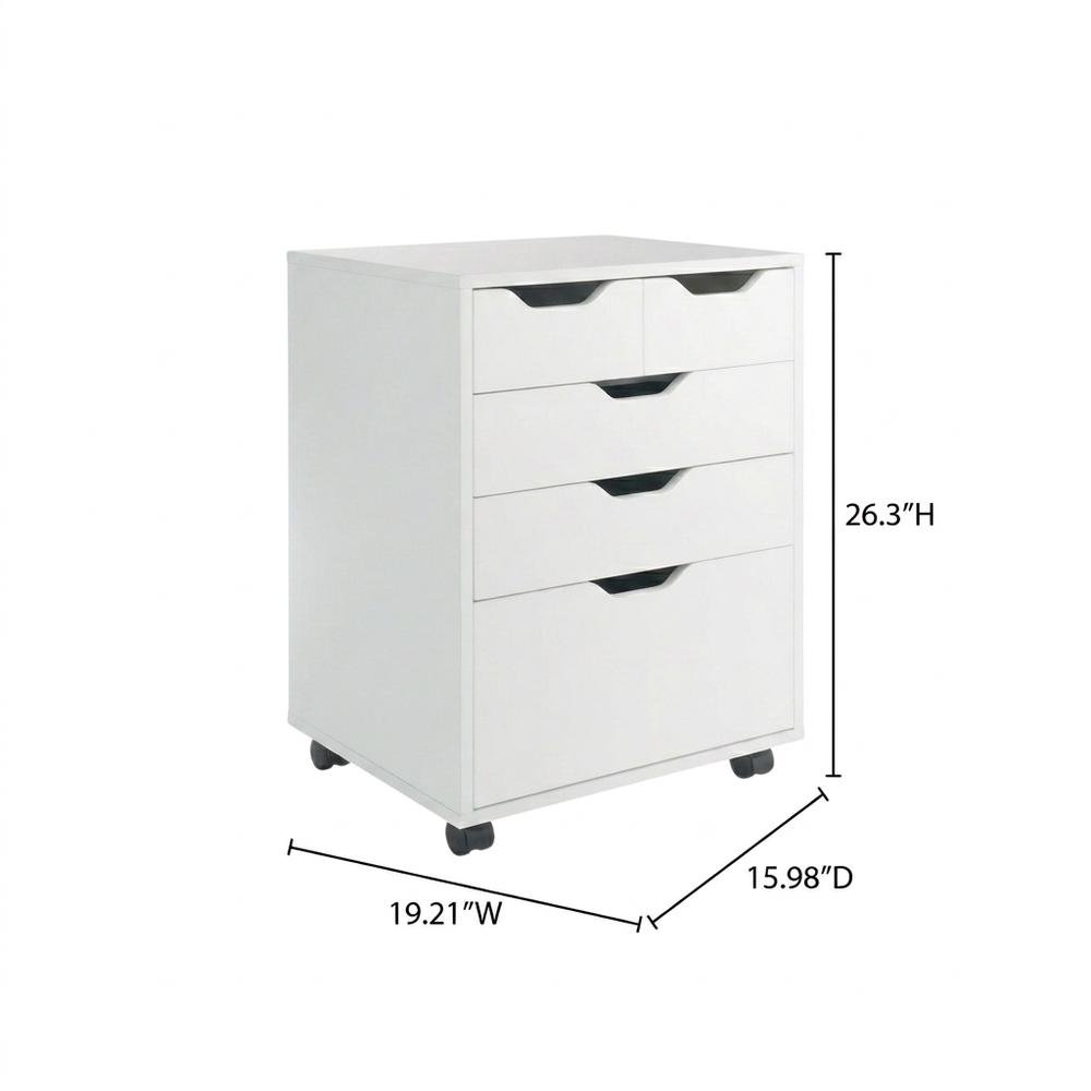 White Mobile Storage Cabinet, Composite Wood Rolling Pantry. Picture 7