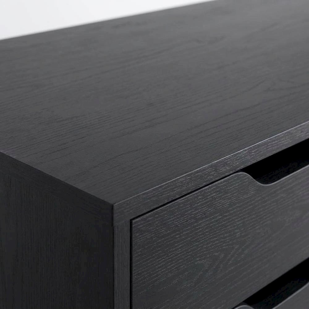 Black 6-Drawer Mobile Storage Cabinet, Rolling Multi-Storage. Picture 6