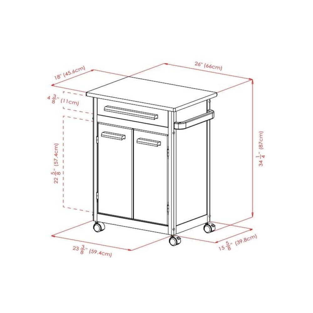 Hackett Kitchen Cart. Picture 9