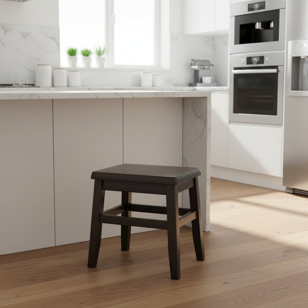 2-PC Conductor Stool Set, Solid Wood, Square Design, Center Handle. Picture 3