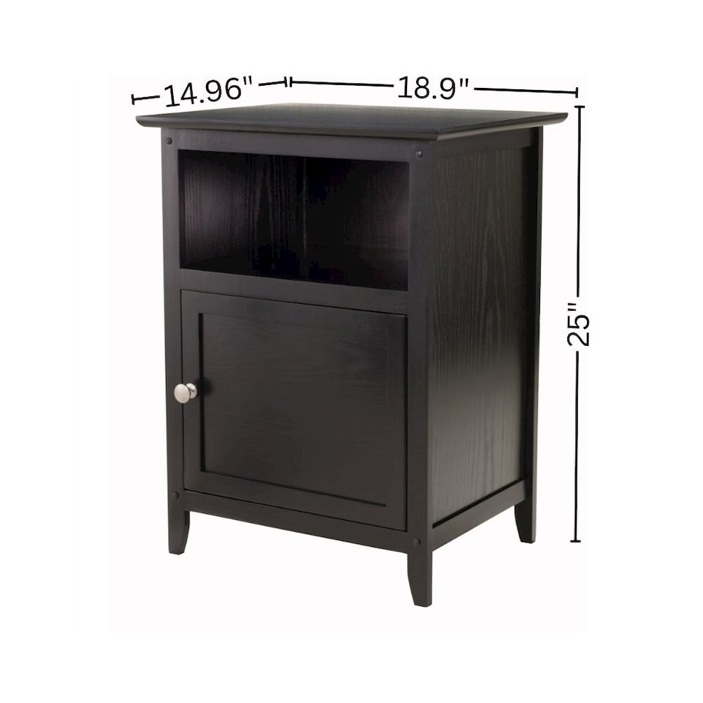Accent Table, Side End Table, Storage Cabinet, Single Door. Picture 5