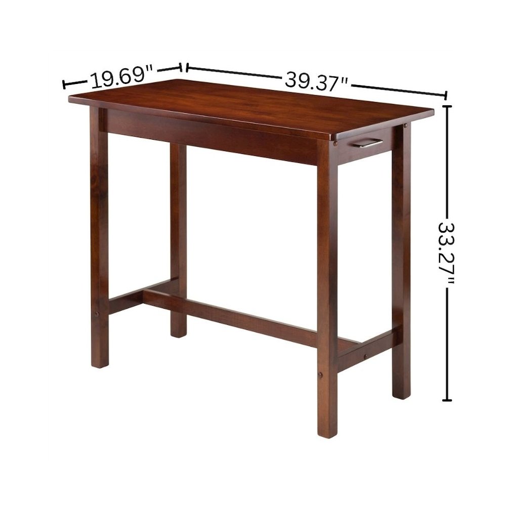 Counter Table, Kitchen Island, 2 Drawers, Solid Wood. Picture 5