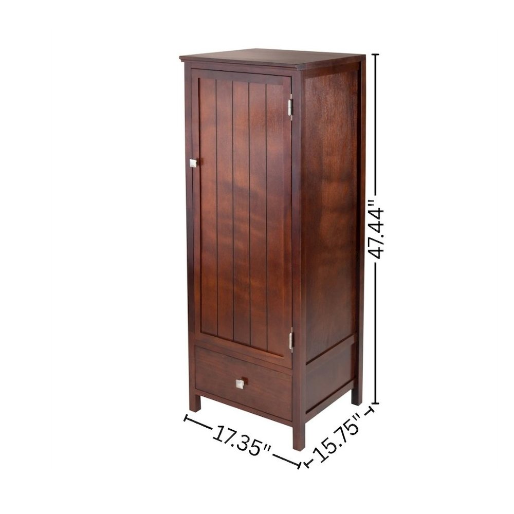 Jelly Cabinet, Storage Cupboard, Drawer, Walnut Finish. Picture 5