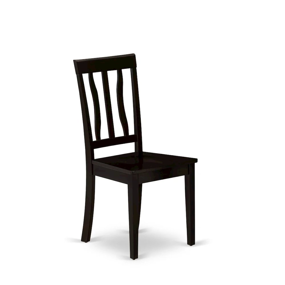 Antique Dining Room Chairs - Slat Back Wooden Seat Chairs, Set of 2. Picture 3