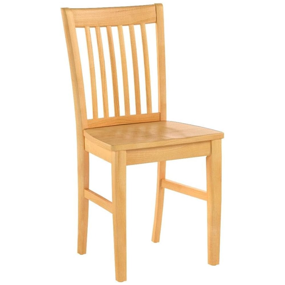 Norfolk  Dining  chair  with  Wood  Seat    -Oak  Finish.,  Set  of  2. Picture 2