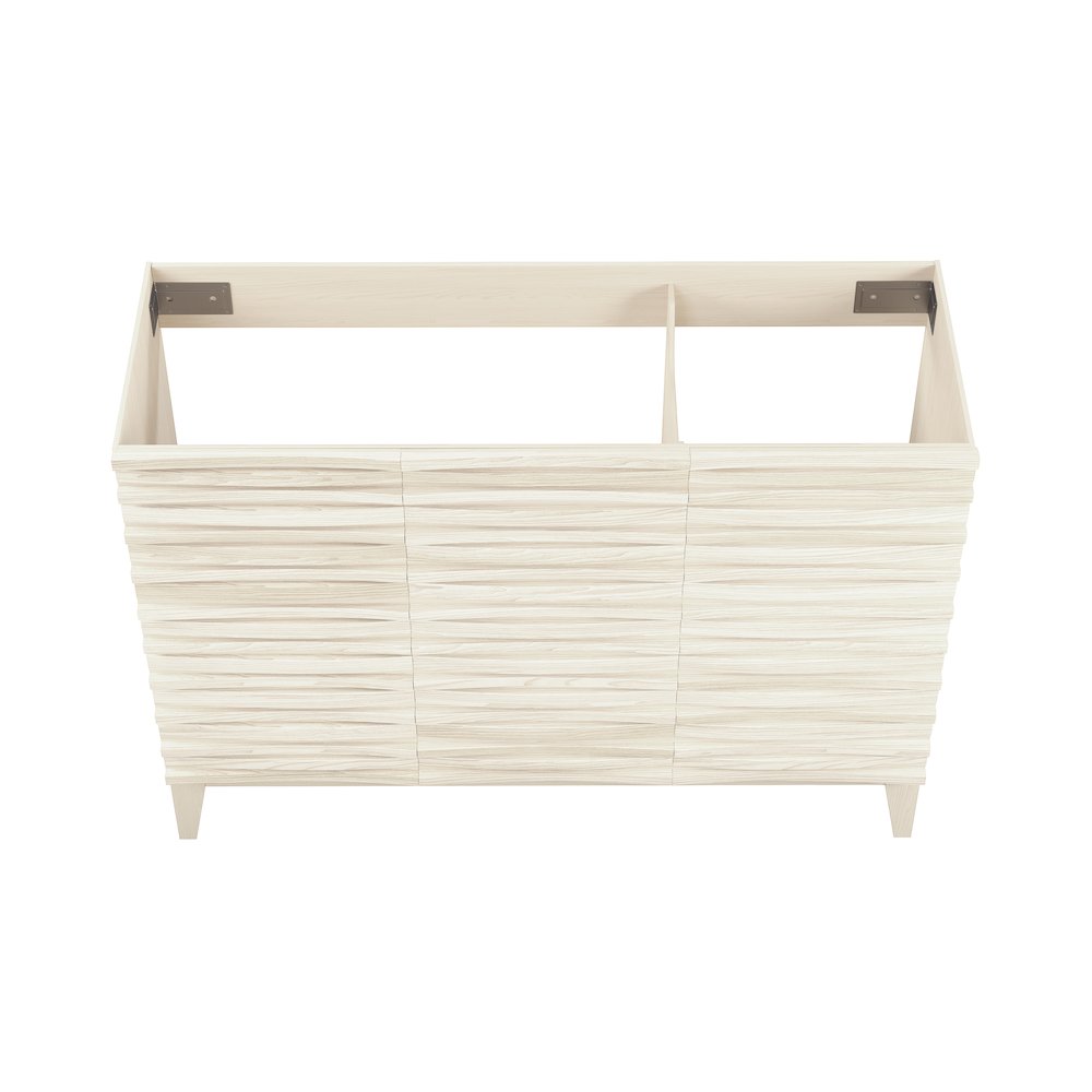 Cascade 48" Freestanding Bathroom Vanity Cabinet without Top in White Oak. Picture 4