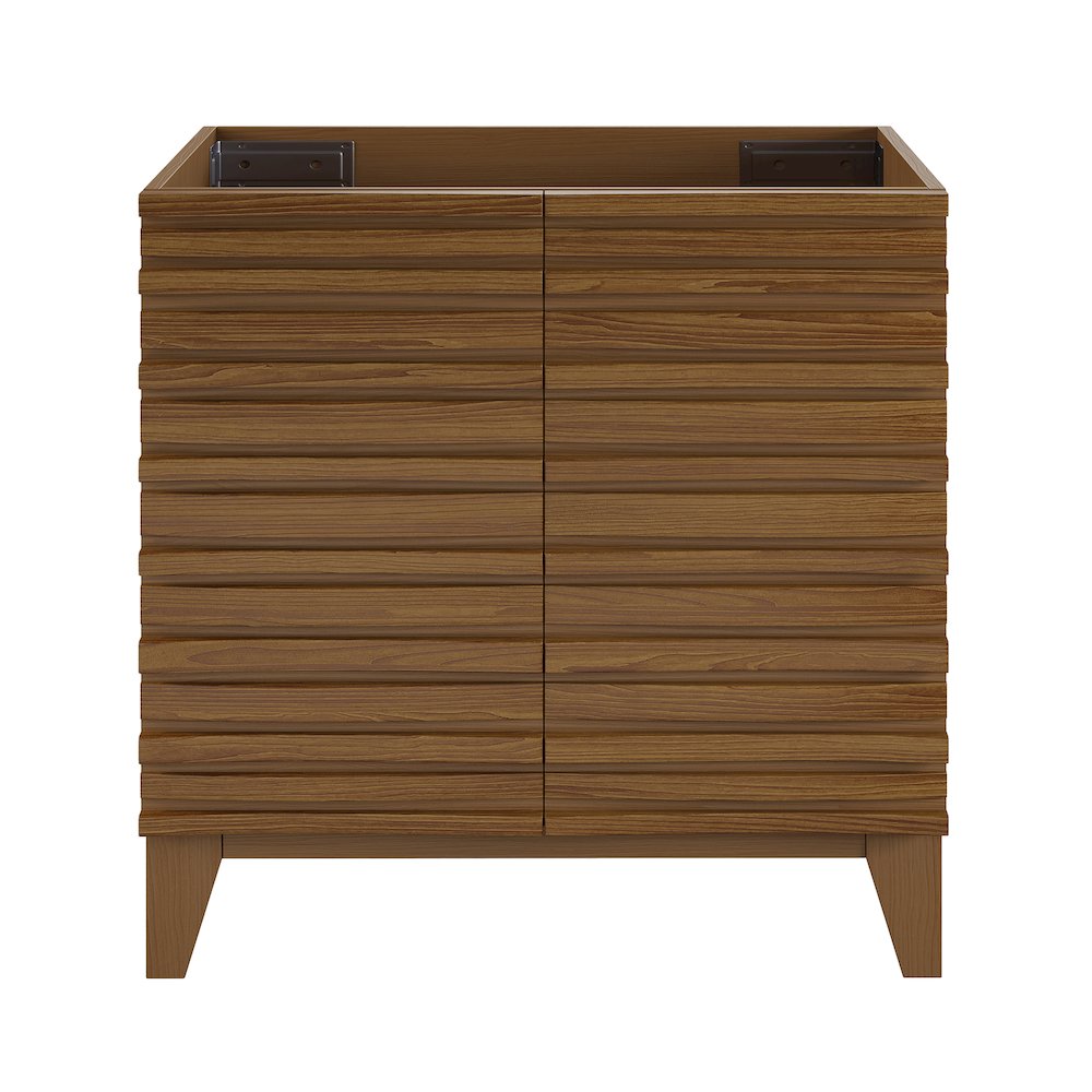Cascade 30" Freestanding Bathroom Vanity Cabinet without Top in Brown Oak. Picture 1