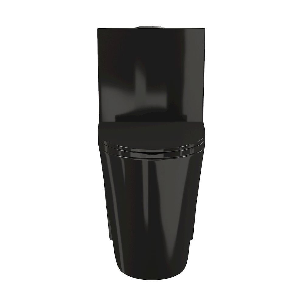 St. Tropez One Piece Elongated Toilet Vortex™ Flush in Glossy Black 1.1/1.6 gpf. Picture 8