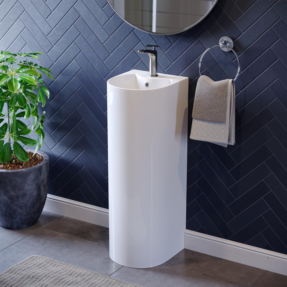 Sublime Rounded Basin Pedestal sink. Picture 15