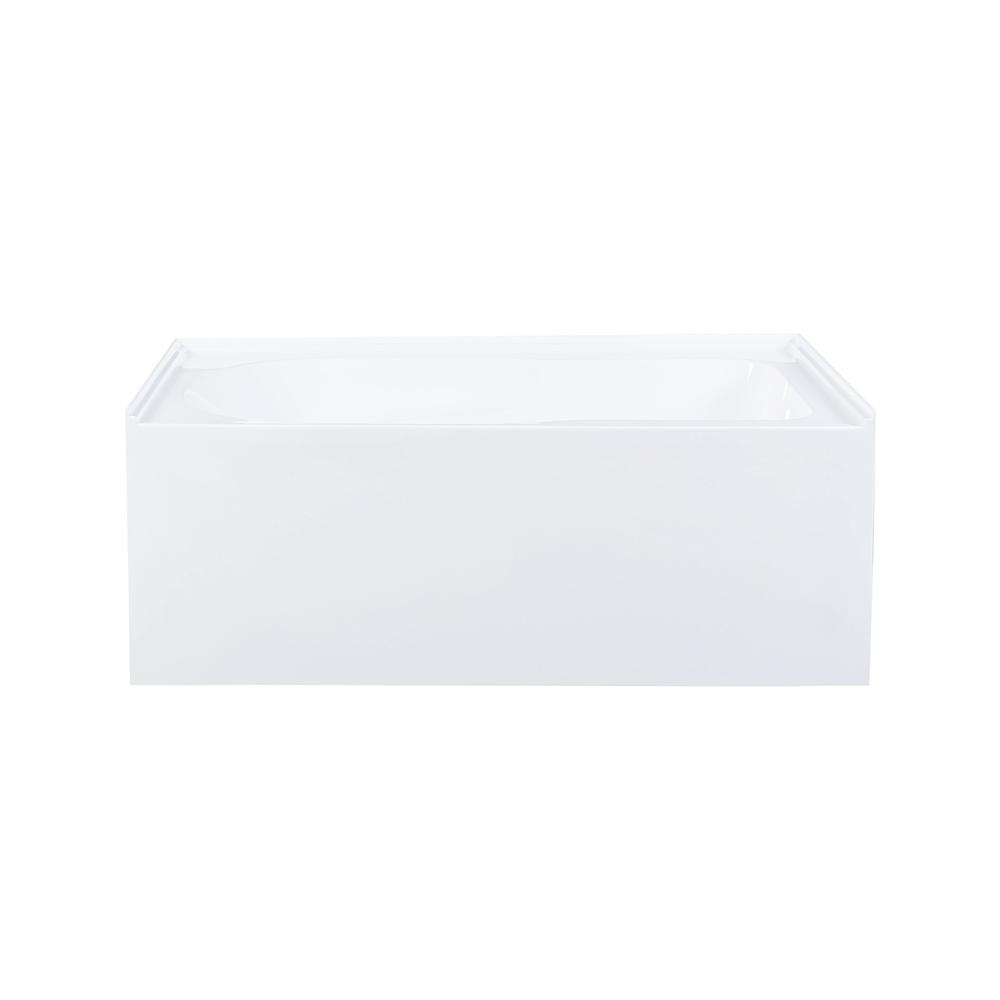 Voltaire 54" x 30" Left-Hand Drain Alcove Bathtub with Apron & Armrest. Picture 1