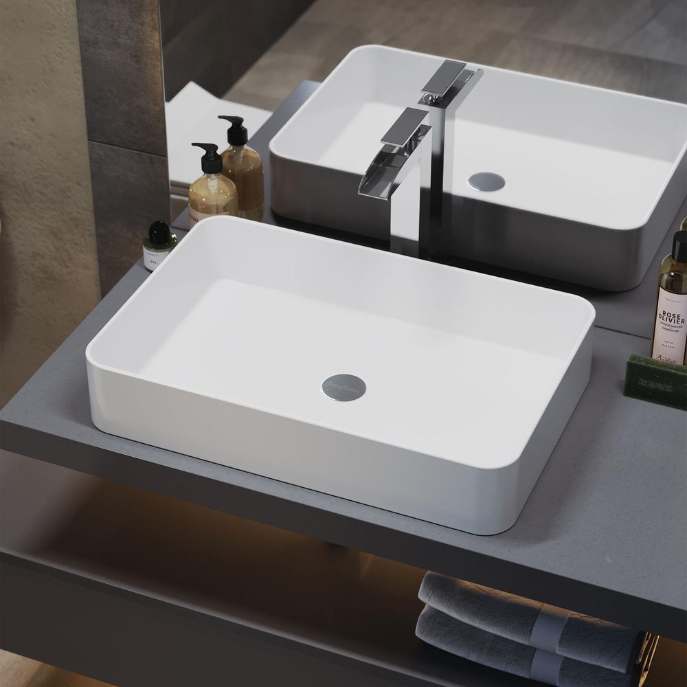 Concorde 24 Rectangle Ceramic Vessel Sink. Picture 16