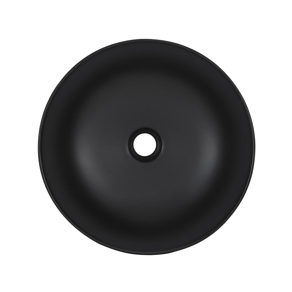 Classe 16 Color Ceramic Sink in Matte Black. Picture 2
