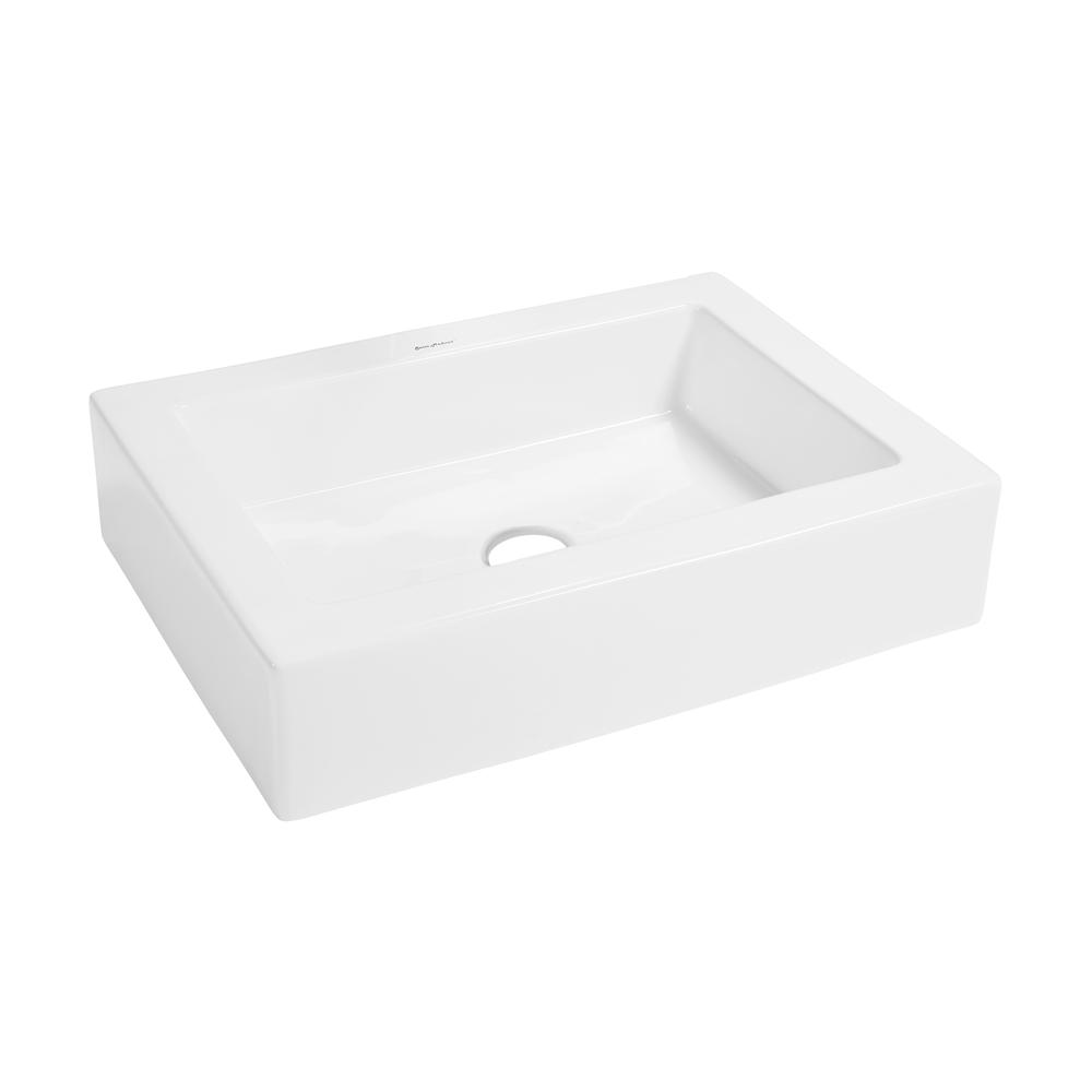 Voltaire Ceramic Rectangle Vessel Sink. Picture 2